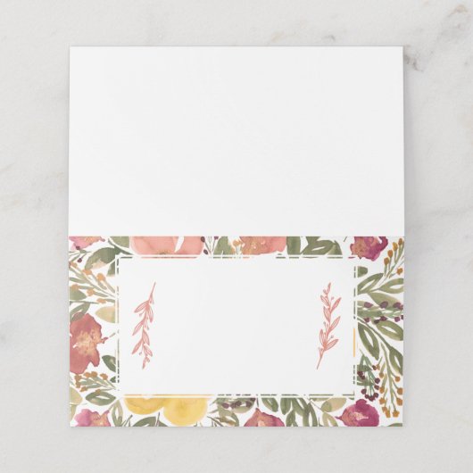 Botanische bloei schilderen plaatskaartje (Buitenkant ongevouwen)