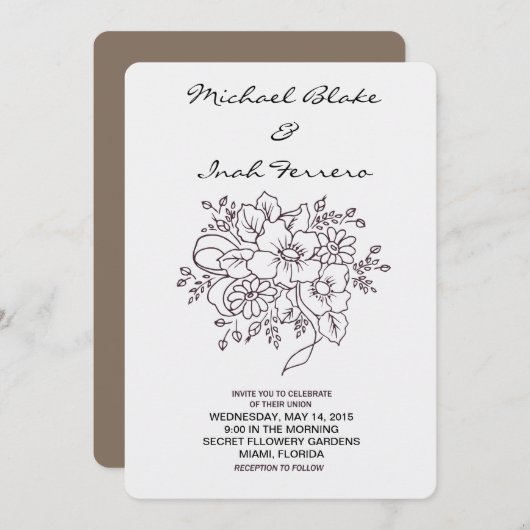 botanische bloem (Voorkant / Achterkant)