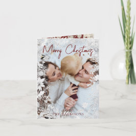 Botanische bloem-1 foto Prettig kerstfeest Feestdagen Kaart