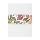 Botanische bloem Aanwezigheidsgordel voor schilder Uitnodigingen Wikkel (Achterkant Voorbeeld)