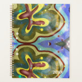 Botanische bloem abstracte illustratie planner (Voorkant)