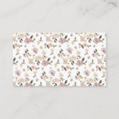 Botanische bloem Babydieren Dank je wel Informatiekaartje (Achterkant)