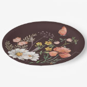 Botanische bloem Boho Papieren Bordje (Gekanteld)