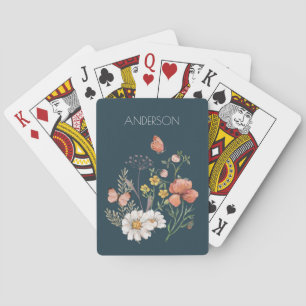Botanische bloem Boho Pokerkaarten