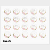Botanische bloem bruids douche sticker (Vel)