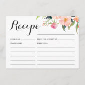 Botanische Bloem Bruidsfeest Receptkaart Informatiekaartje (Voorkant)