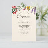 Botanische Bloem Bruiloft Routebeschrijving Info Informatiekaartje (Staand voorkant)