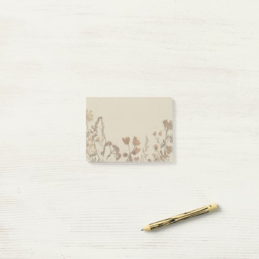 Botanische bloem collage post-it notities post-it® notes (Op bureau)
