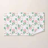 Botanische bloem en bij bad handdoek (Handdoek)