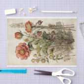 Botanische bloem illustraties op perkament nr. 1 tissuepapier (Craft)