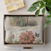 Botanische bloem illustraties op perkament nr. 2 tissuepapier (Geschenk)