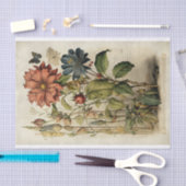 Botanische bloem illustraties op perkament nr. 2 tissuepapier (Craft)