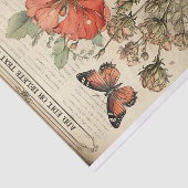 Botanische bloem illustraties op perkament nr. 3 tissuepapier (Detail)