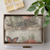 Botanische bloem illustraties op perkament nr. 3 tissuepapier (Geschenk)