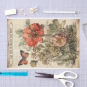 Botanische bloem illustraties op perkament nr. 3 tissuepapier (Craft)