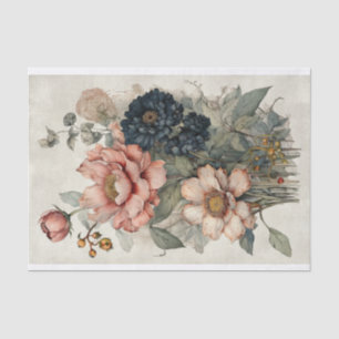 Botanische bloem illustraties op perkament nr. 4 tissuepapier