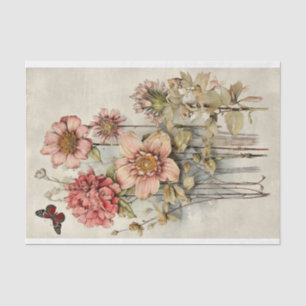 Botanische bloem illustraties op perkament nr. 7 tissuepapier