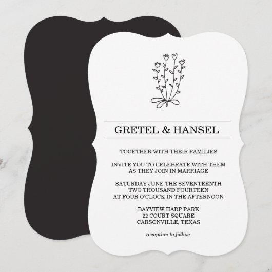 botanische bloem kaart (Voorkant / Achterkant)