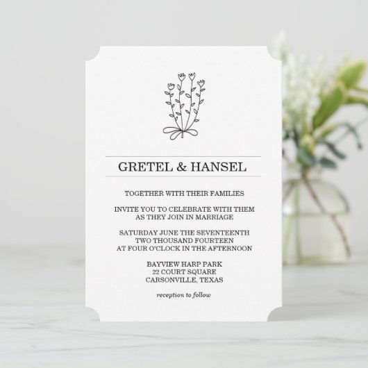 botanische bloem kaart (Staand voorkant)