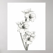 Botanische bloem kunstprint poster (Voorkant)