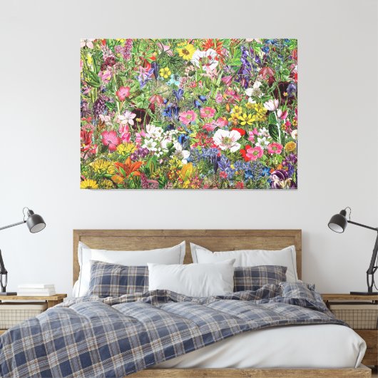 Botanische bloem Natuur Wilde bloem Canvas Afdruk (Insitu (Slaapkamer))
