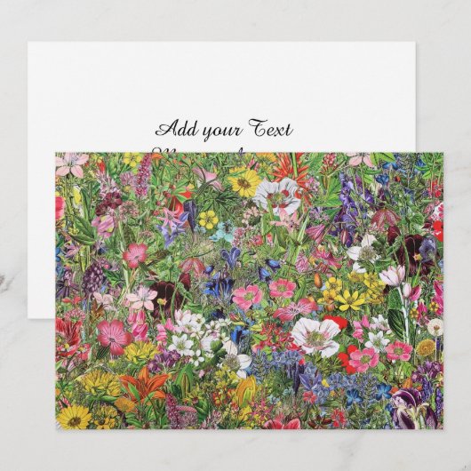 Botanische bloem Natuur Wilde bloem Feestdagenkaart (Voorkant / Achterkant)