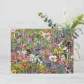 Botanische bloem Natuur Wilde bloem Feestdagenkaart (Staand voorkant)