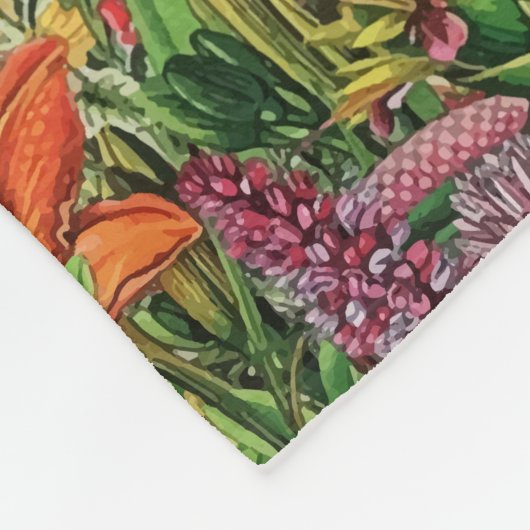 Botanische bloem Natuur Wilde bloem Fleece Deken (Hoek)