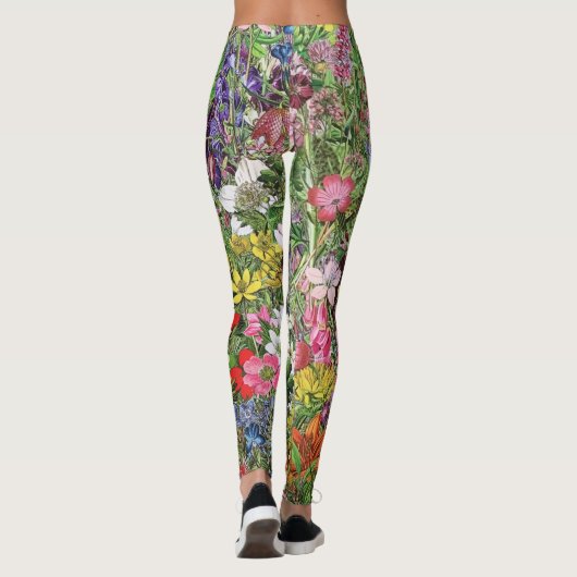 Botanische bloem Natuur Wilde bloem Leggings (Achterkant)