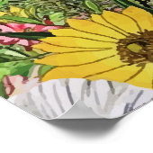 Botanische bloem Natuur Wilde bloem Poster (Hoek)