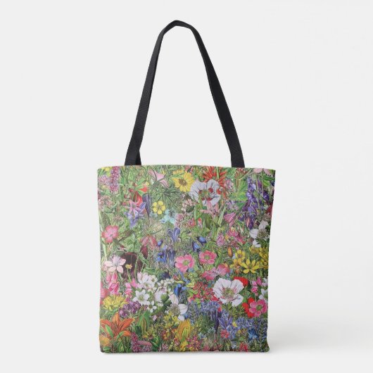 Botanische bloem Natuur Wilde bloem Tote Bag (Achterkant)