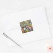 Botanische bloem Natuur Wilde bloem Vierkante Sticker (Envelop)