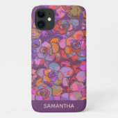 Botanische bloem Paarse Floral Kunst op maat Case-Mate iPhone Case (Achterkant)