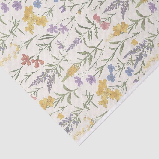  Botanische Bloem Stem Tekeningen Patroon Tissuepapier (Detail)