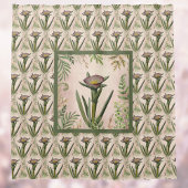 Botanische Bloem Stoffig Roze Groen Fig Marigold Douchegordijn