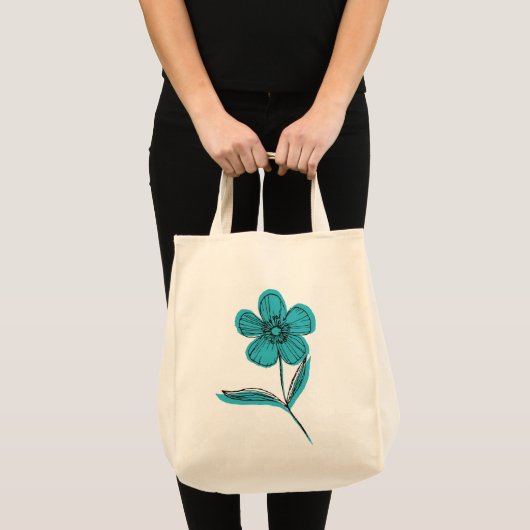 botanische bloem tote bag (Voorkant (product))
