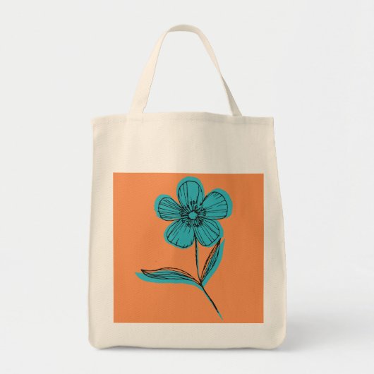 botanische bloem tote bag (Voorkant)