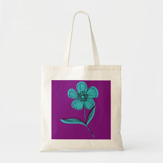 botanische bloem tote bag (Voorkant)