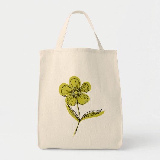 botanische bloem tote bag (Voorkant)