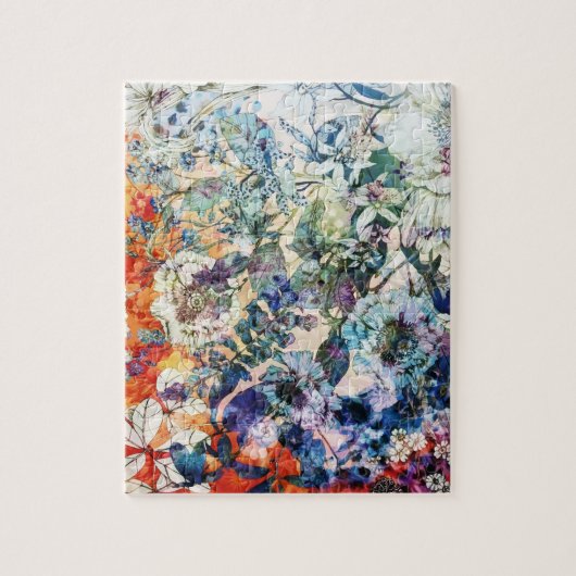 botanische bloem van wilde lente legpuzzel (Verticaal)