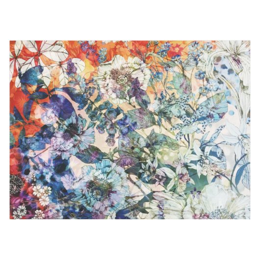  botanische bloem van wilde lente tafelkleed (Voorkant (Horizontaal))