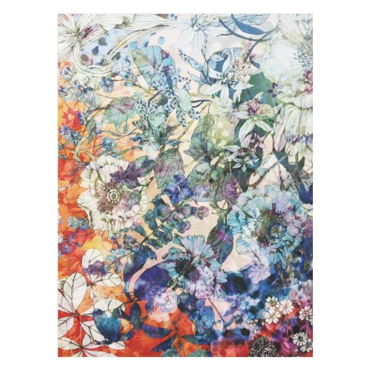  botanische bloem van wilde lente tafelkleed (Voorkant)