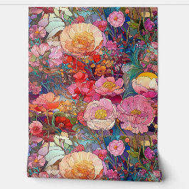 Botanische bloemblaadjes behang