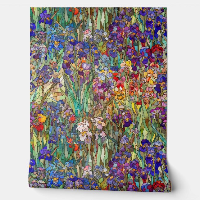 Botanische bloemblaadjes behang (Afrollen)