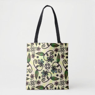 Botanische bloemblaadjes canvas tas