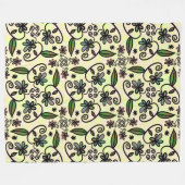 Botanische bloemblaadjes deken (Voorkant (Horizontaal))