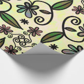 Botanische bloemblaadjes inpakpapier (Hoek)