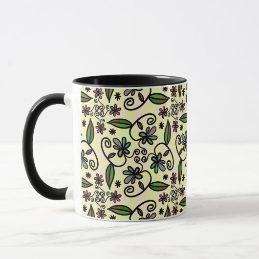 botanische bloemblaadjes koffiemok mok (Links)