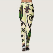 Botanische bloemblaadjes leggings (Achterkant)