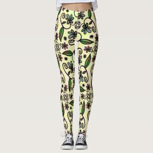 Botanische bloemblaadjes leggings